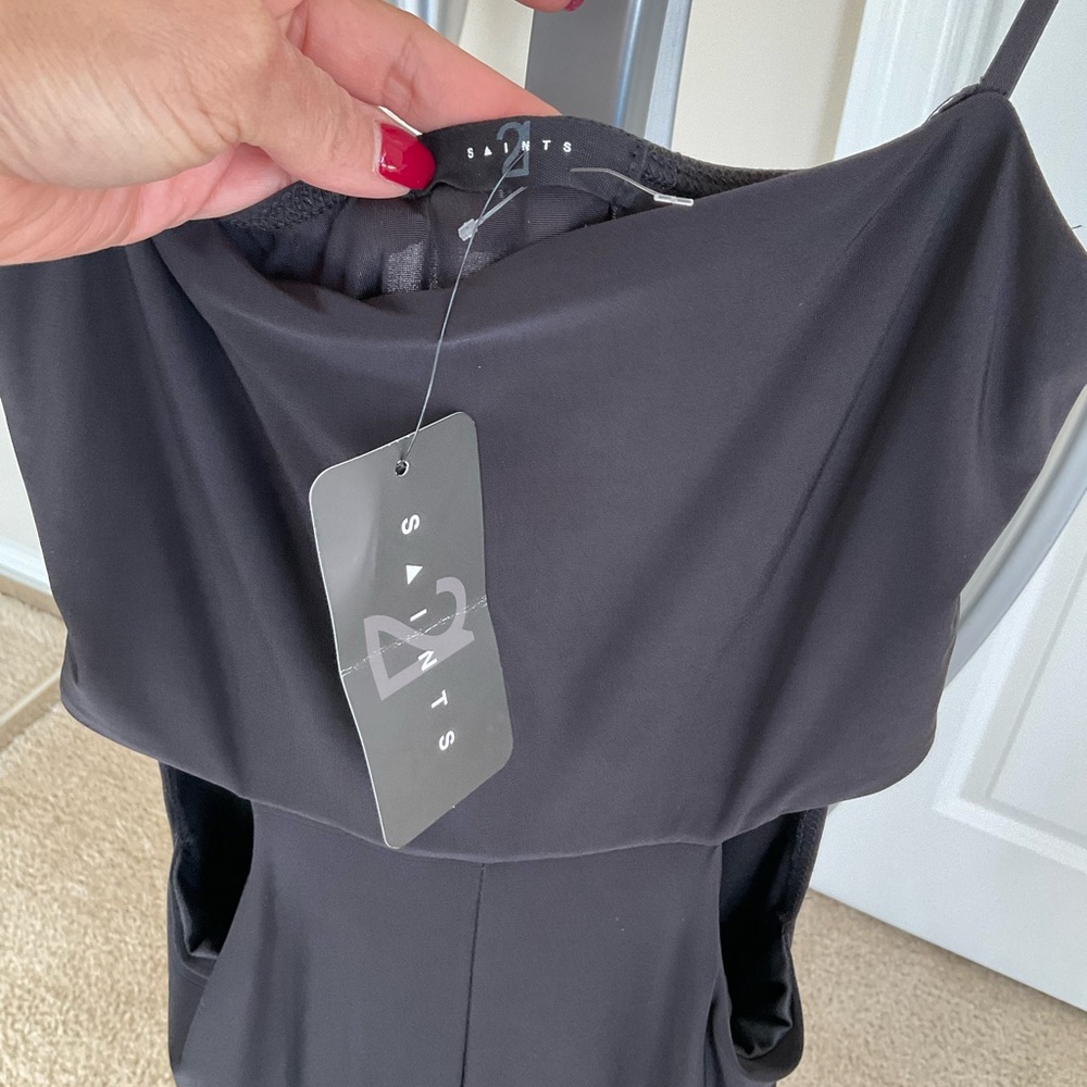 21 Saints Wide Leg Jumpsuit Black Medium